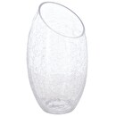 Bauchige Vase, Craquelé-Glas H.23 cm Durchsichtig