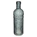 Set mit 3 Flaschen "Folk" Glas, D.6,8 cm Blau