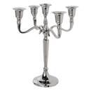 Metallkerzenhalter Silber, 5 K&ouml;pfe Silber