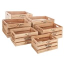 Set mit 6 Kisten "Facto" Kiste, Holz Braun