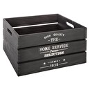 Set mit 6 Kisten "Facto" Kiste, Schwarzes Holz Schwarz