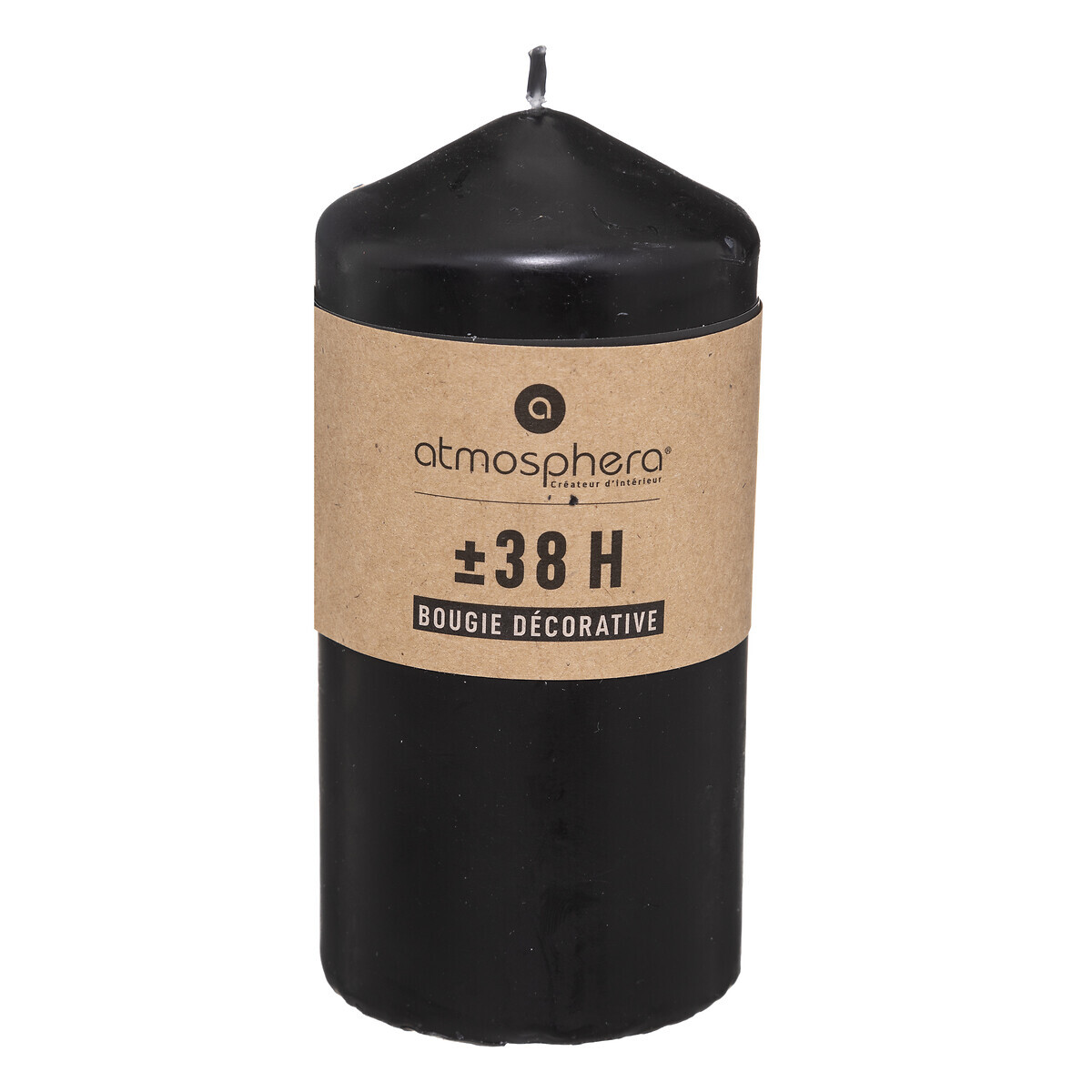 Kerze Schwarz, 355g Schwarz
