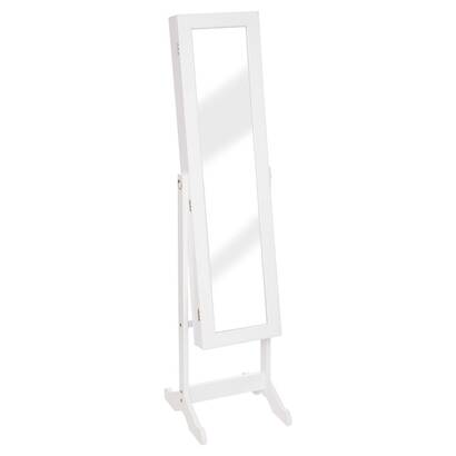 Schmuckschrank, glas wei&szlig;, 37,2x145 cm