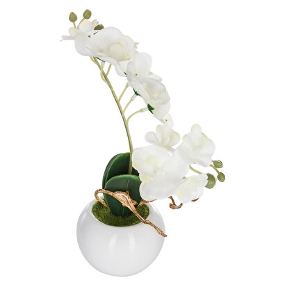 K&uuml;nstliche orchidee keramiktopf, h.25 cm