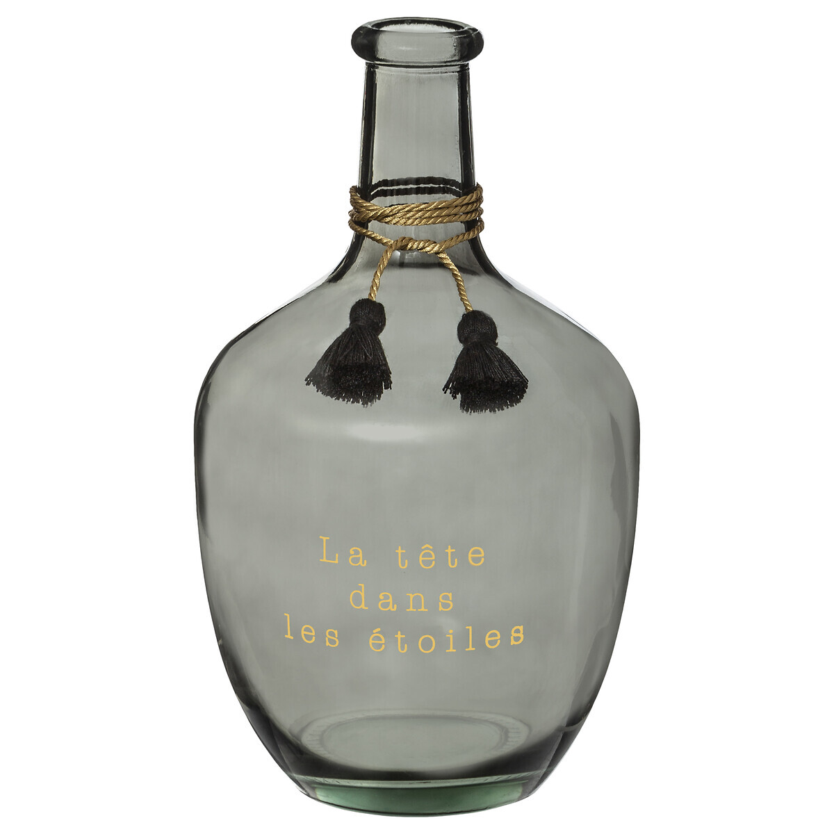 Dame-Jeanne-Vase "Gypsy" Glas, H.31 cm Grau