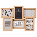 Memoboard "Mia" 6 Fotos Nat&uuml;rliches Holz