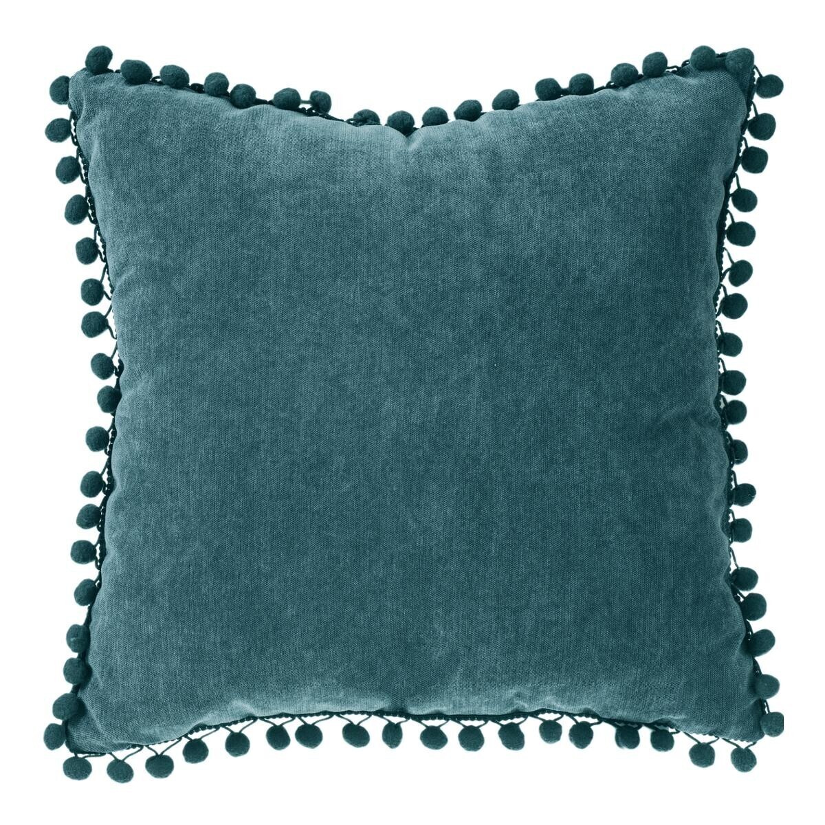 Kissen mit Quasten Entenblau, 40x40 cm Entenblau