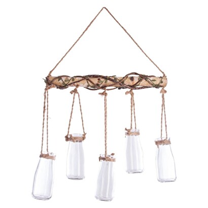 Set aus 5 h&auml;ngenden soliflors, glas wei&szlig;, 44x40 cm