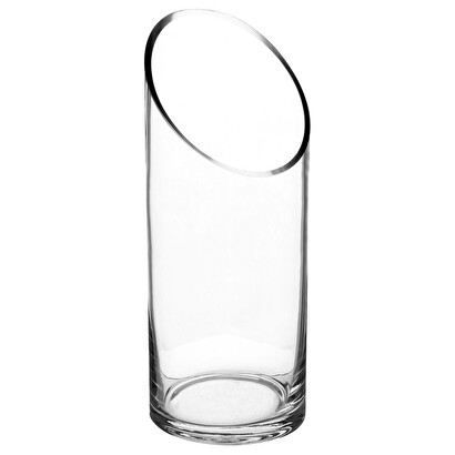 Zylinder-vase, glas h.25 cm
