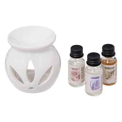 Duftlampe mit 3 &Ouml;len floral, 10ml