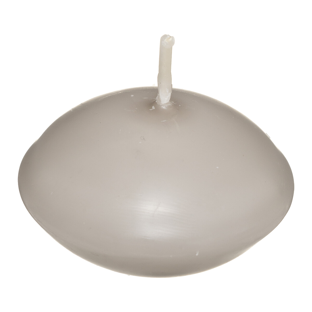 Satz von 6 schwimmenden Kerzen Taupegrau, 25g Taupe-Grau