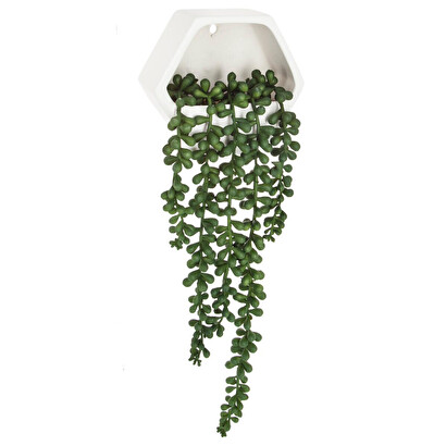 K&uuml;nstliche h&auml;ngende wandpflanze h.45 cm