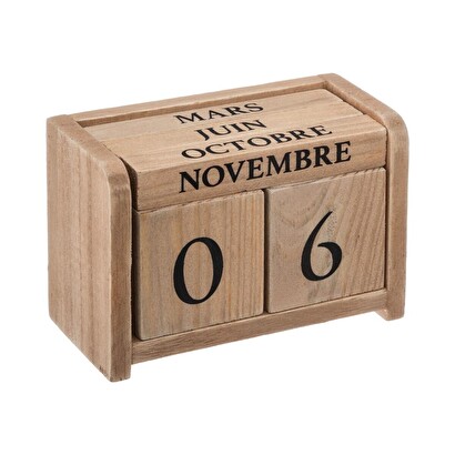 Kalender "kolonial" beige, 7,5x11 cm