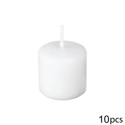 Satz von 10 kerzen wei&szlig;, 45g