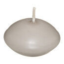 Satz von 6 schwimmenden Kerzen Taupegrau, 25g Taupe-Grau