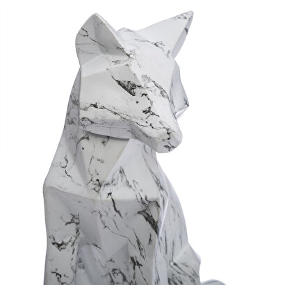 Fuchsstatue wei&szlig;, d.25 cm
