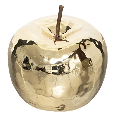 Deko-apfel, keramik gold, d.12 cm
