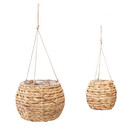 Set mit 2 h&auml;ngenden T&ouml;pfen "Hya" D.20/26 cm Beige