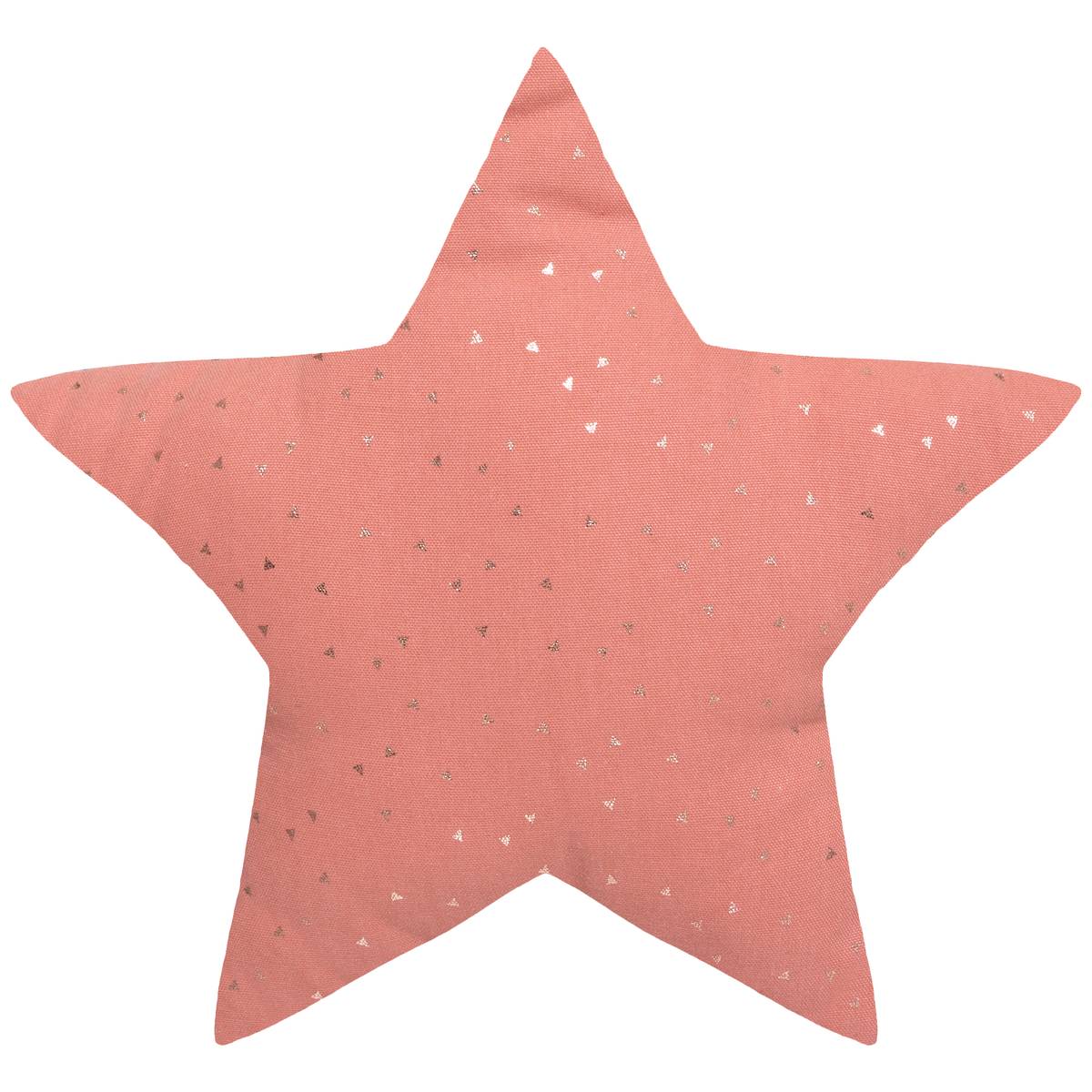 Kinderkissen "Berlingot" Stern Terrakotta-Rose, 40x40 cm Terrakotta rosa