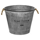 Topf, Metall Grau, H.48 cm Grau
