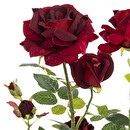 Künstlicher Rosenstrauch H.74 cm Rot