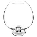 Kugelaufsatz auf Fu&szlig; Glas, H.32 cm Durchsichtig