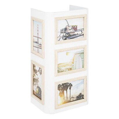 Atmosphera Bilderrahmen Collage Für 3 Fotos – Mangoholz & Glas, 40x21 Cm, Beige