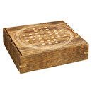 Multispielbox "Ines" Mangoholz, H.6 cm Braun