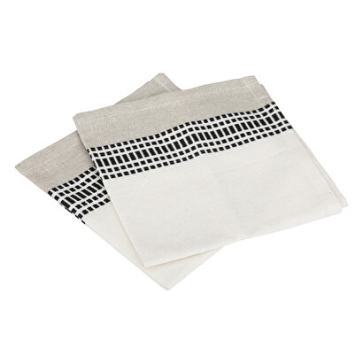 Serviettes Dolly Bleu Canard Atmosphera Créateur D'intérieur - Lot