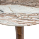Couchtisch "Coppa" Marmor & Mangoholz, D.91 cm Natürliches Holz