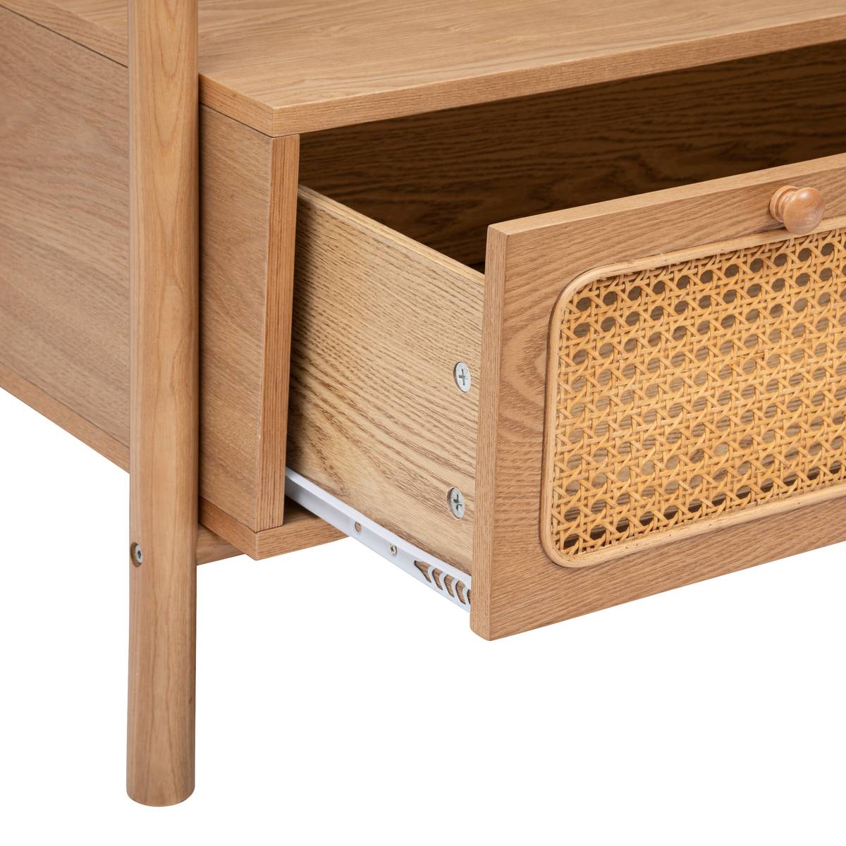 Eingangsmöbel 1 Schublade "Tiria" Eschenfurnier, H.162 cm Natürliches Holz