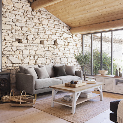 Couchtisch "olbia" akazie, wei&szlig;, 120x70 cm