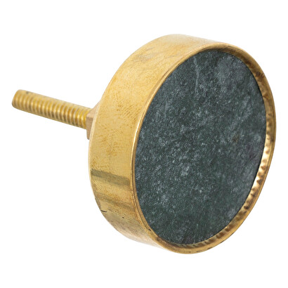 M&ouml;belkn&ouml;pfe x2 "lena" marmor & messing, d.3,8 cm