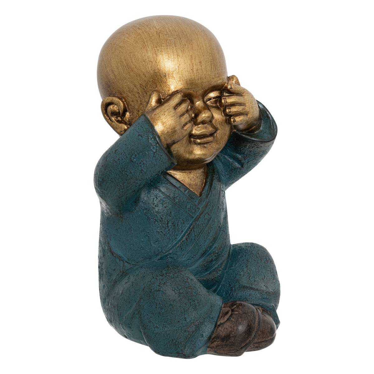 Set aus 3 Statuetten "Buddha" Gold, H.21 cm Gold