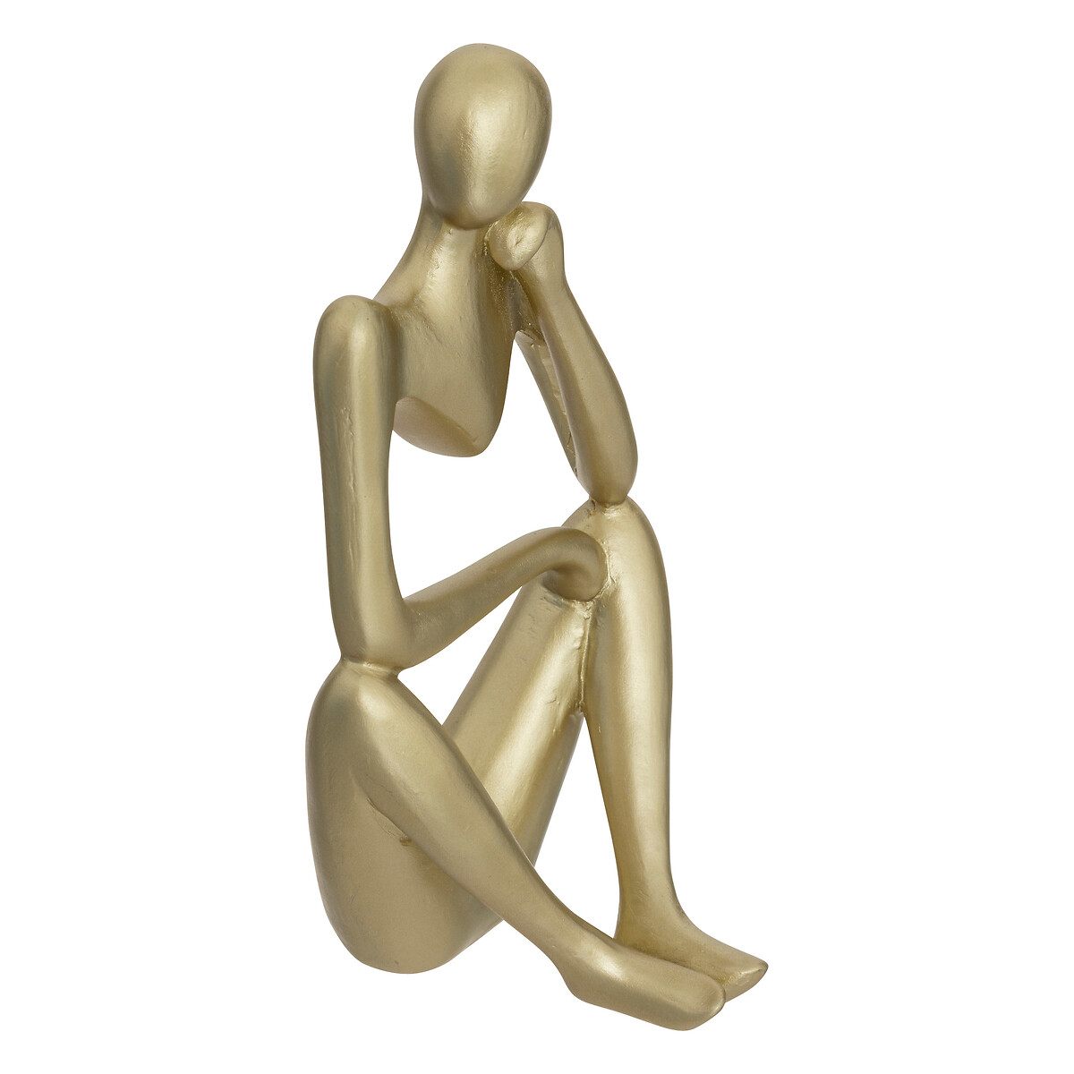 Set von 3 Statuetten "Frau" Goldfarben, H.17 cm Gold