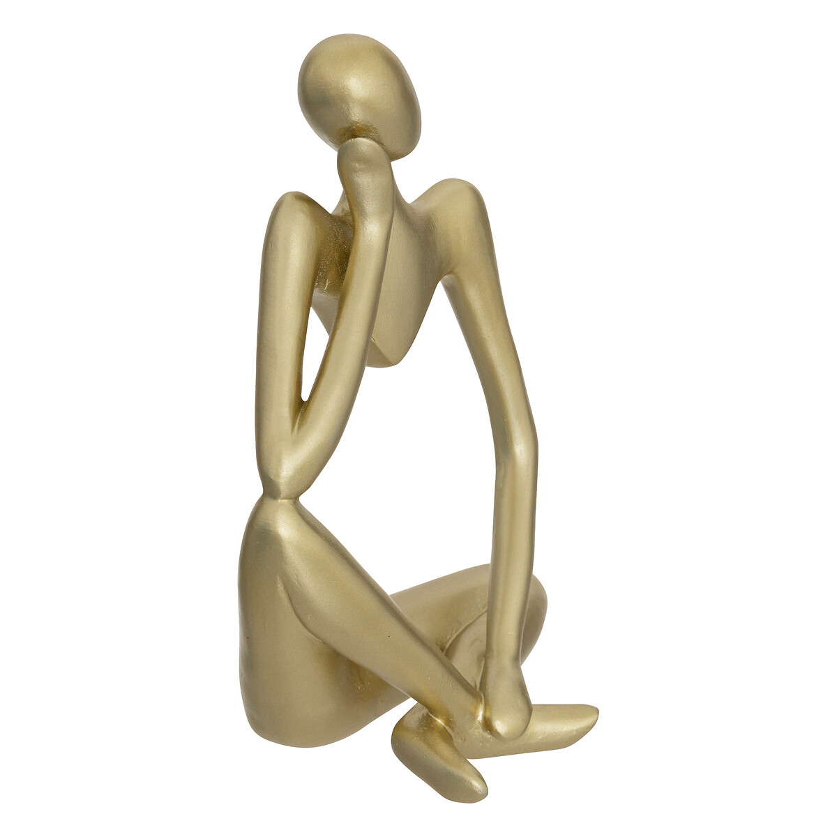 Set von 3 Statuetten "Frau" Goldfarben, H.17 cm Gold