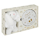 Abdruckset und Plüschtier 28x17 cm Beige
