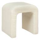 Pouf "Sevi" Bouclette, Weiß, 41x35 cm Weiß