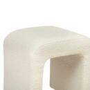 Pouf "Sevi" Bouclette, Weiß, 41x35 cm Weiß