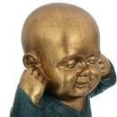 Set aus 3 Statuetten "Buddha" Gold, H.21 cm Gold