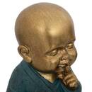 Set aus 3 Statuetten "Buddha" Gold, H.21 cm Gold