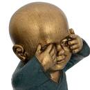 Set aus 3 Statuetten "Buddha" Gold, H.21 cm Gold