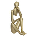 Set von 3 Statuetten "Frau" Goldfarben, H.17 cm Gold