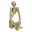 Set von 3 Statuetten "Frau" Goldfarben, H.17 cm Gold