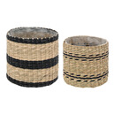Set mit 2 T&ouml;pfen D.14/16 cm Beige