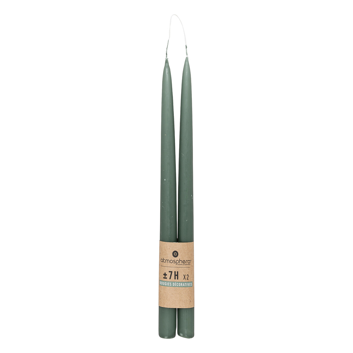 Set aus 2 Stabkerzen "Hugo" Celadon Gr&uuml;n, 70g Celadongr&uuml;n