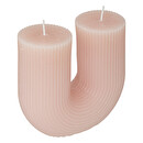 U-Kerze "Halb" Rose, 400g Rosa