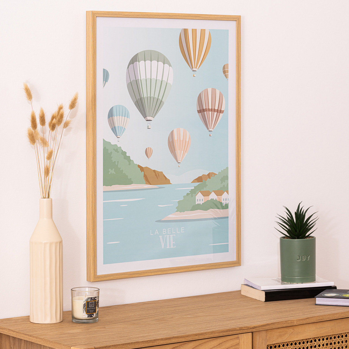 Gerahmtes Poster 'Leben Claude' 50x70 cm Mehrfarbig 2