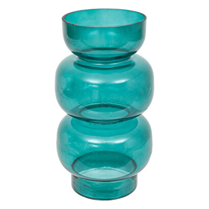 Glasvase "be vintage" entenblau, h.25 cm