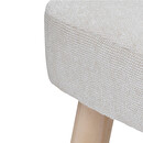 Hocker "Thena" Elfenbeinweiß Elfenbeinweiß